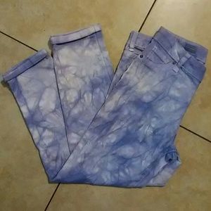 NWOT Cherokee Girls Tie-dye Stretch Skinny Capris